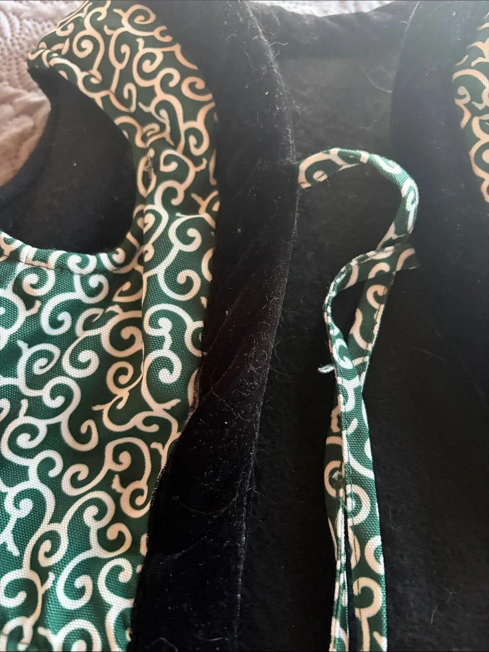 Daiso Black & Green Patterned Dog Vest